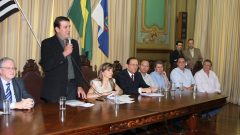 Assinatura da parceria entre o parque tecnológico e a prefeitura de Ribeirão Preto