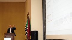 Antonio Carlos Hernandes (vice reitor) durante a Reunião dos Dirigentes da USP em Bauru . Data: 30 e 31 de julho de 2019. Foto: Cecília Bastos/USP Imagem