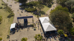 Foto aérea com drone do primeiro dia da Feira USP e as Profissões 2022. 2022/09/01 Foto: Felipe Seriacopi/USP Imagens