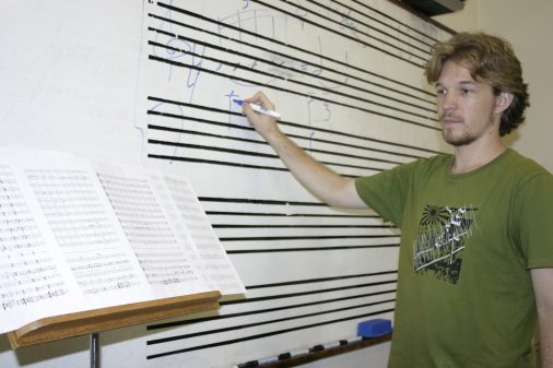 João Svidzinski, organizador da III Semana de Composição Departamento de Música USP Ribeirão Preto