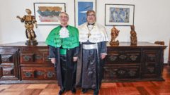 Posse do novo reitor, Aluisio Augusto Cotrim Segurado, e a nova vice-reitora, Liedi Légi Bariani Bernucci