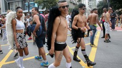 Participantes da 20ª da Parada do Orgulho LGBT de São Paulo com o tema "Lei de identidade de gênero, já! - Todas as pessoas juntas contra a Transfobia!" 29.05.2016 foto: Cecília Bastos/Usp Imagens