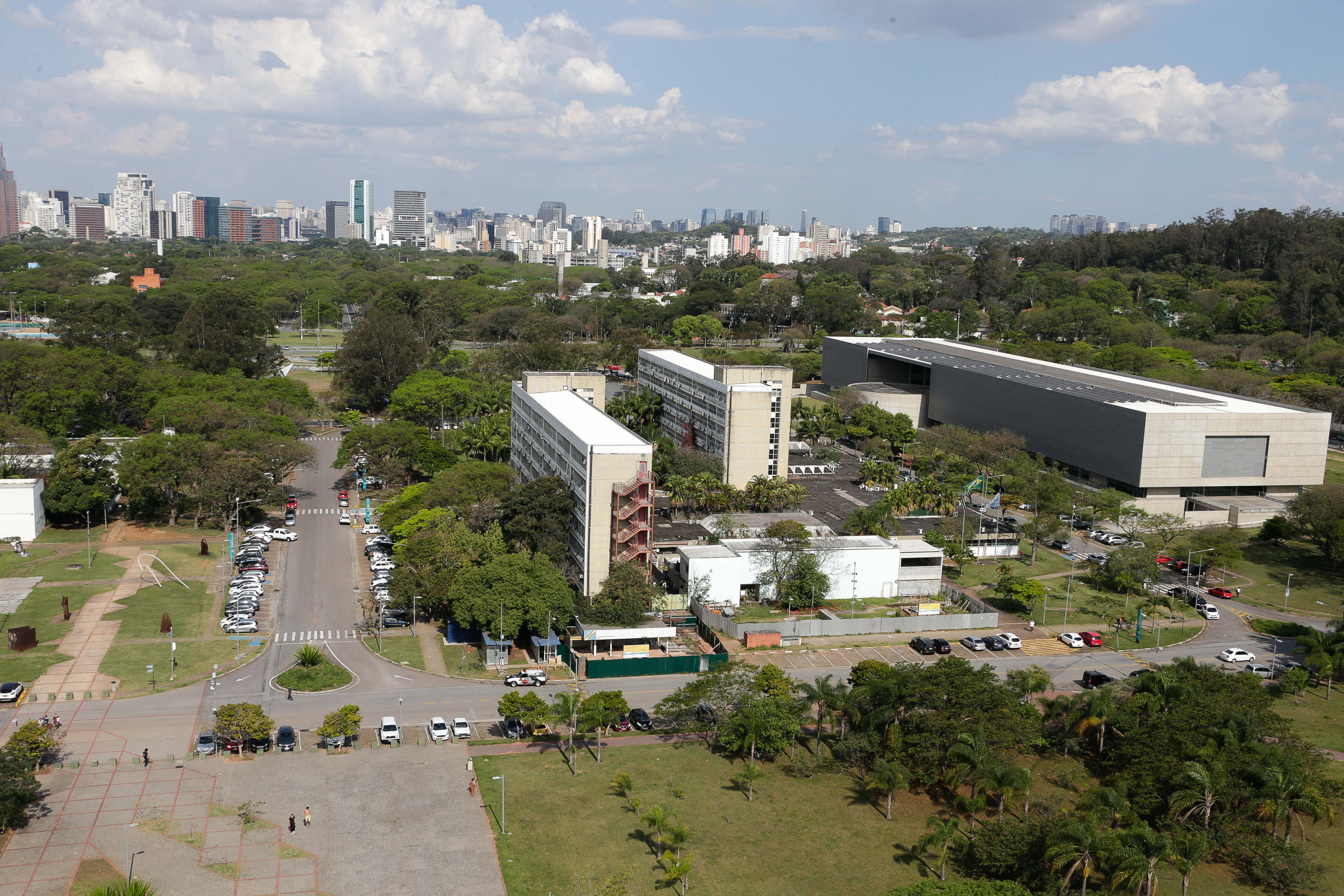 Vista da Cidade Universitária, o campus da USP, que lidera entre melhores universidades do Brasil